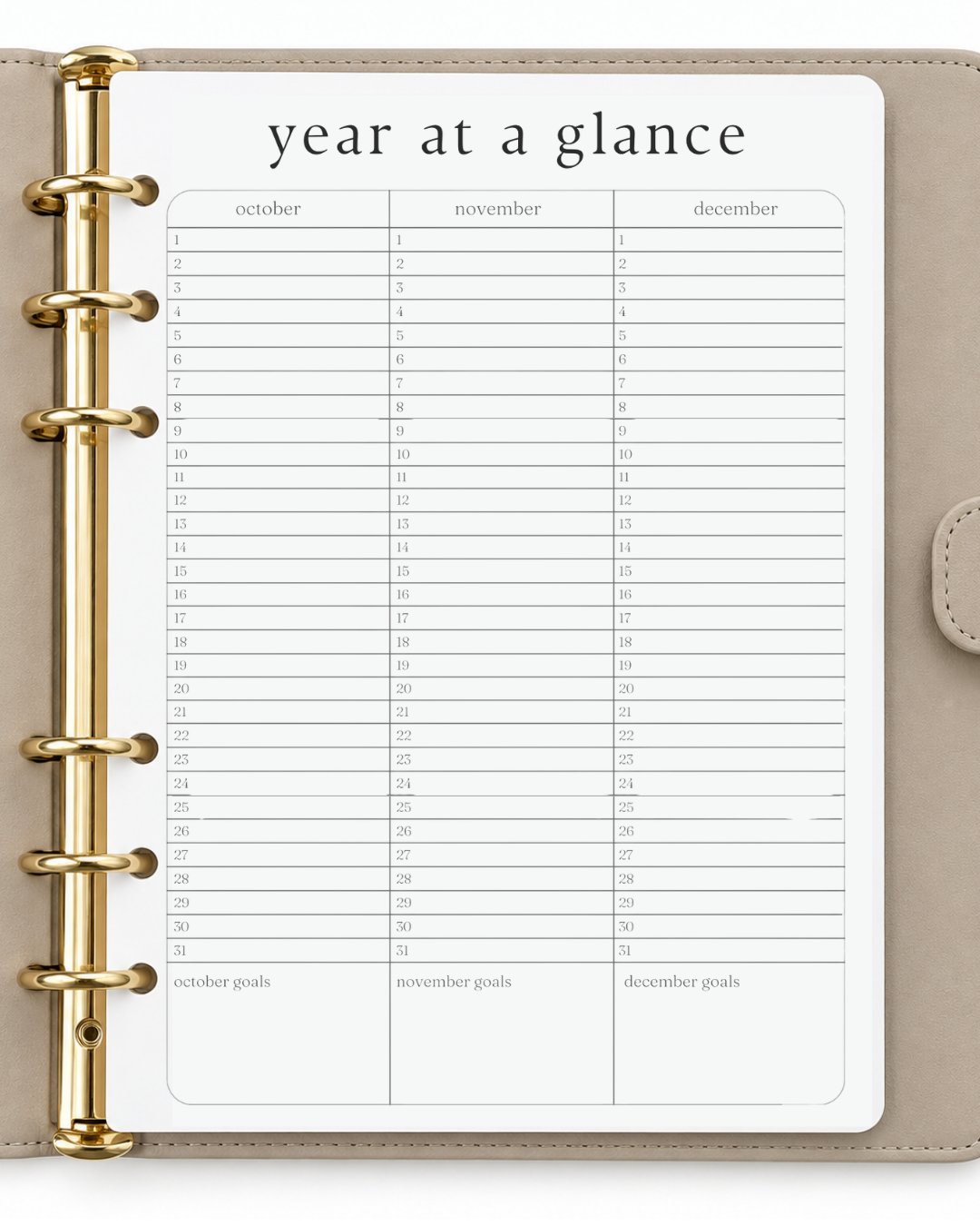 Refillable binder planner