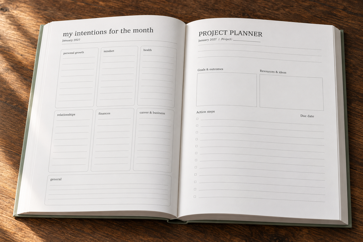 2027 Quarterly Planner & Stationery Set – Neurodivergent-Friendly