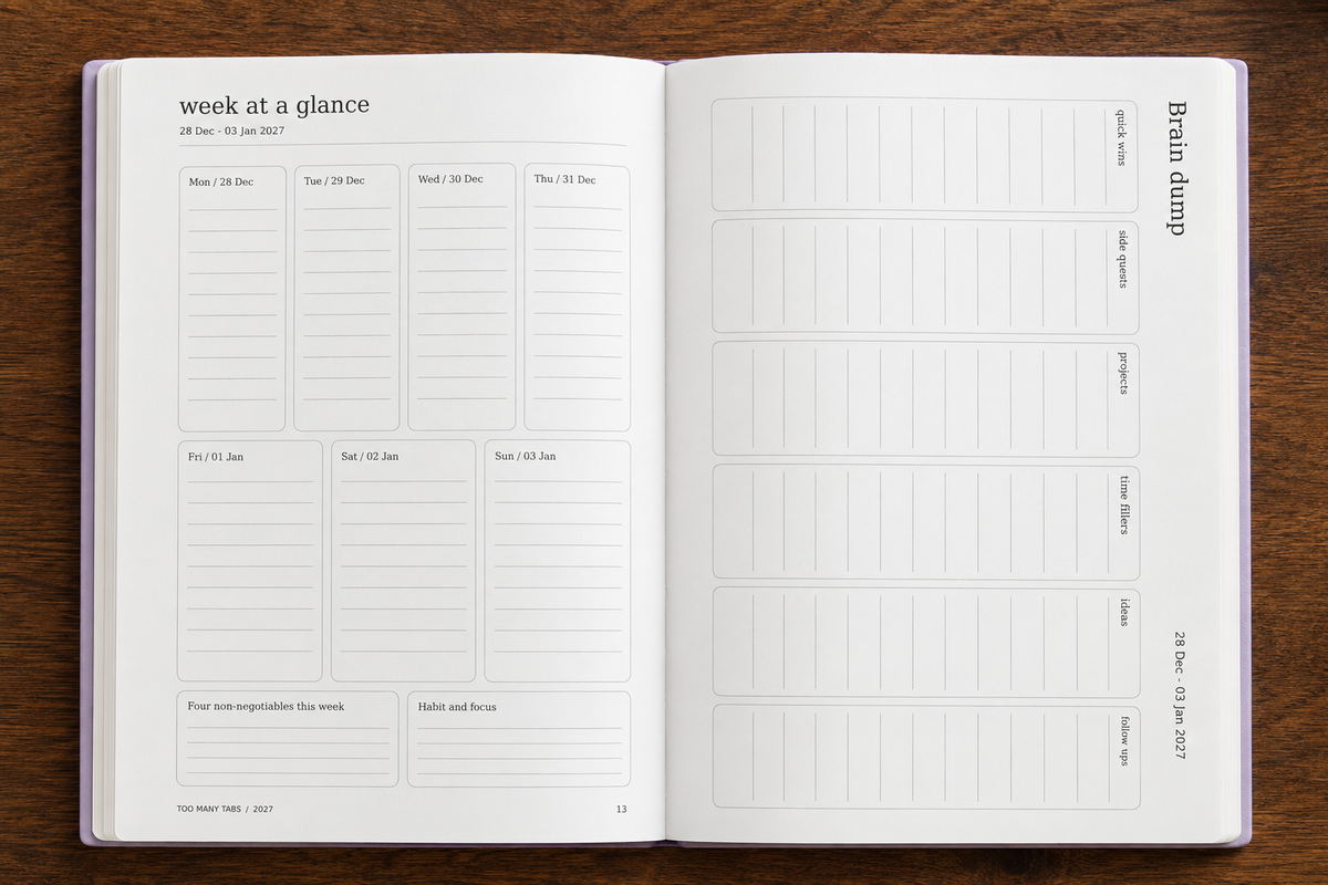 2027 Quarterly Planner & Stationery Set – Neurodivergent-Friendly