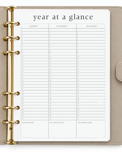 Refillable binder planner